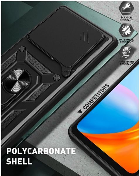 PC + TPU чохол Camshield Armor для Poco M6 (4G) / чорний 200308 фото
