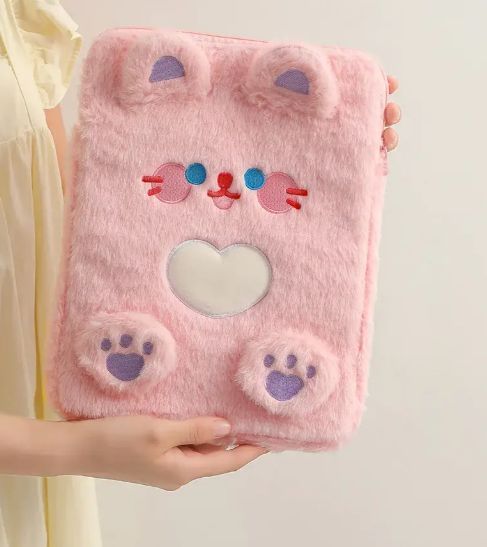 Чехол-сумка Fluffy bag на планшет Apple iPad 11" (A16) 2025 / Cat Pink 202959 фото