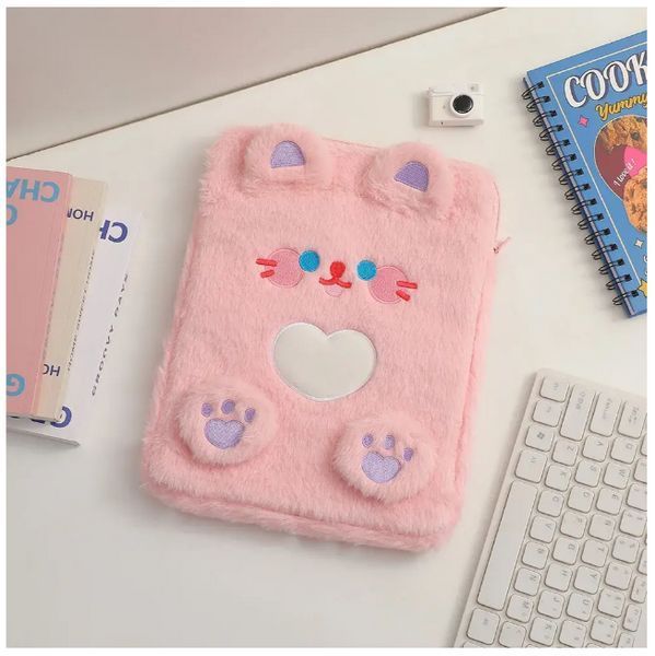 Чехол-сумка Fluffy bag на планшет Apple iPad 11" (A16) 2025 / Cat Pink 202959 фото