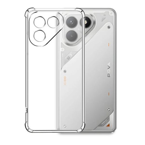 Противоударный чехол WXD для Tecno Pova 7 Neo&nbsp;(LJ6) / прозрачный 101106 фото