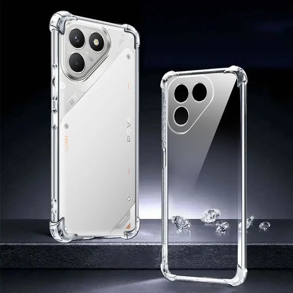 Противоударный чехол WXD для Tecno Pova 7 Neo&nbsp;(LJ6) / прозрачный 101106 фото