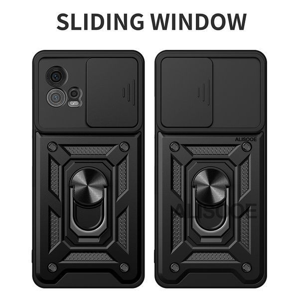 PC + TPU чехол Camshield Armor для Motorola G72 / черный 089325 фото