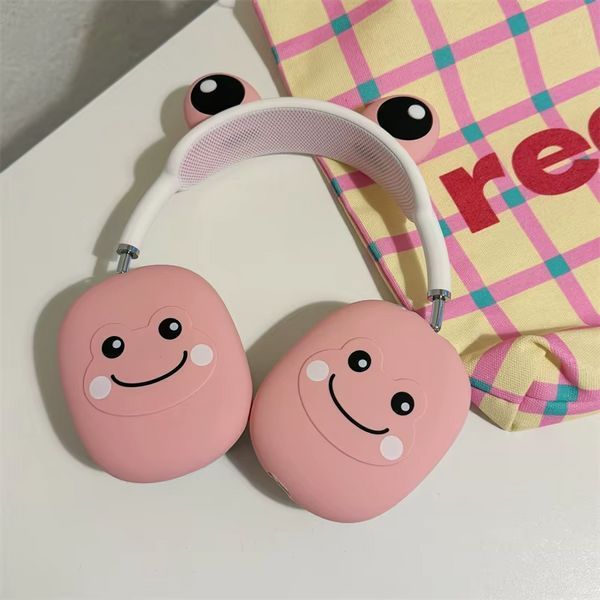 Силиконовые защитные накладки и ушки Frog на наушники AirPods Max / розовый 098848 фото