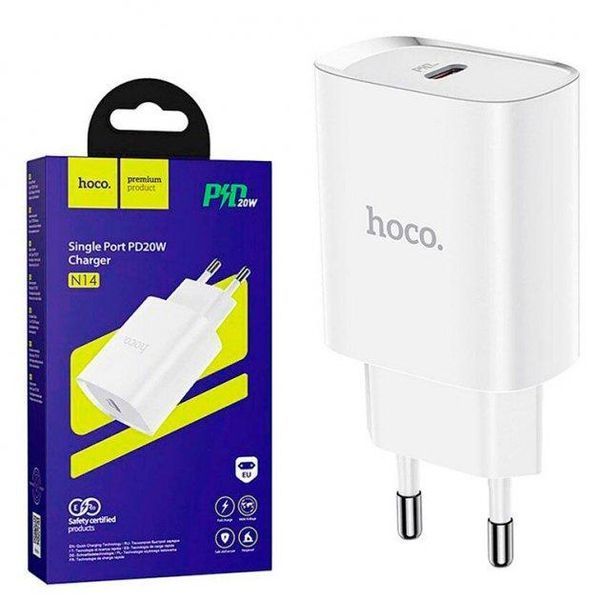 СЗП Hoco N14 PD (20W/1Type-C) білий 85236 фото