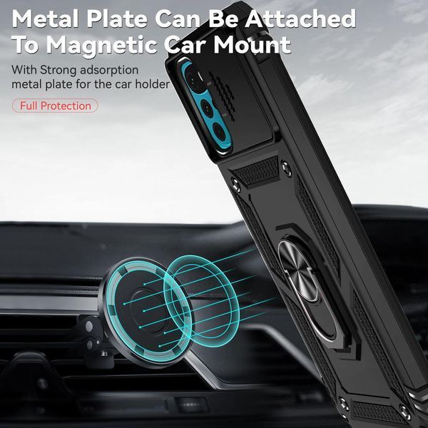 PC + TPU чохол Camshield armor для Motorola G22 / сріблястий 89376 фото