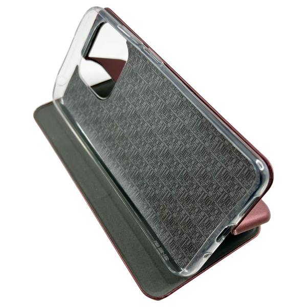 Чохол книжка Elegant book для Poco C55 / бордовий 088158 фото