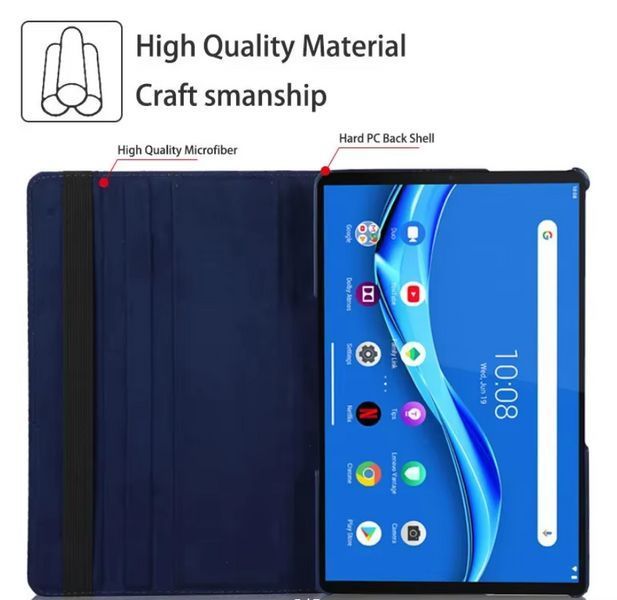 Шкіряний чохол книжка 360 для Lenovo Xiaoxin Pad Pro (12.7") 2025 / синій 203095 фото