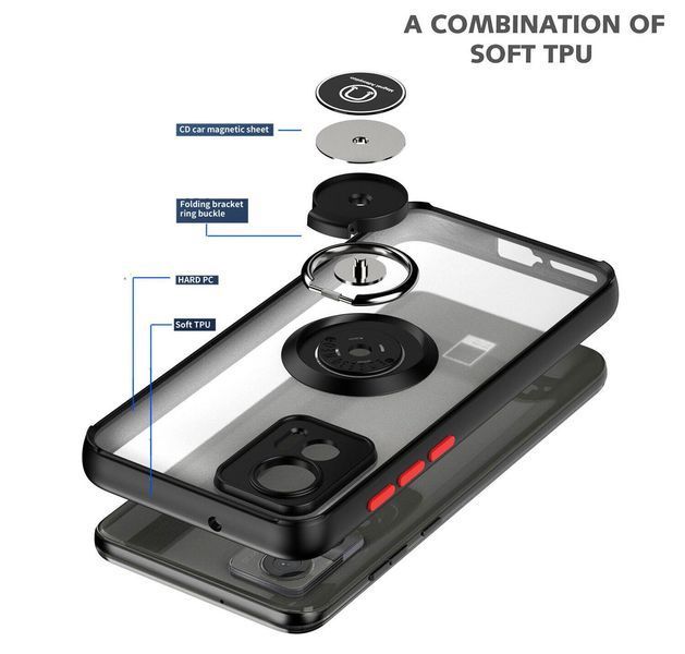TPU чохол накладка Matte Ring Magnit для Motorola Edge 30 Neo жовтий 093352 фото
