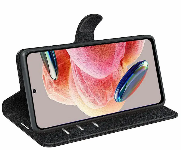 Шкіряний чохол-книжка Lichee для Xiaomi Redmi 12 малиновий 090728 фото