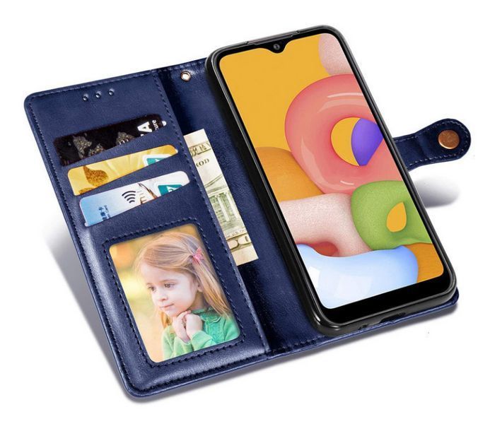 Шкіряний чохол книжка Galant Book для Motorola G05 / синій 202670 фото
