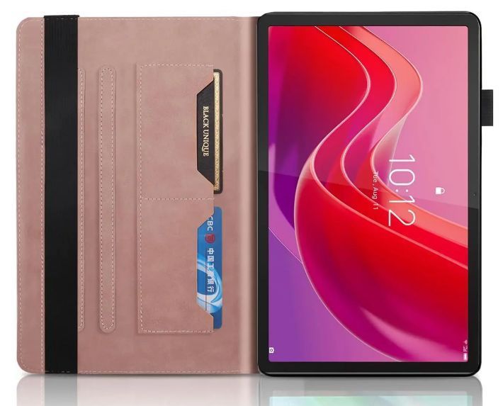 Чохол книжка Wood book для Lenovo Tab K11 2024 (11") / рожевий 202190 фото