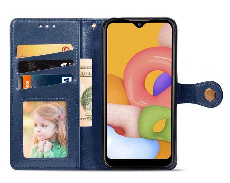 Шкіряний чохол книжка Galant Book для Motorola G05 / синій 202670 фото