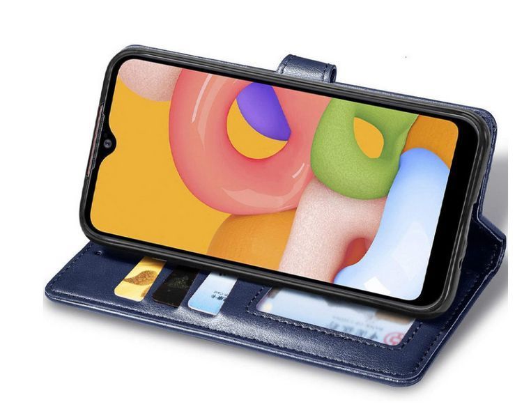Шкіряний чохол книжка Galant Book для Motorola G05 / синій 202670 фото