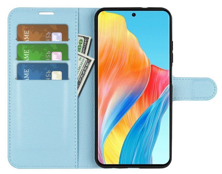 Чехол книжка Lichee для OPPO A38 голубой 093101 фото