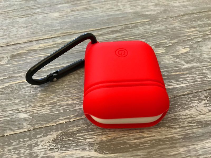 Силиконовый чехол с карабином и заглушкой для AirPods (5 цветов) 015773 фото