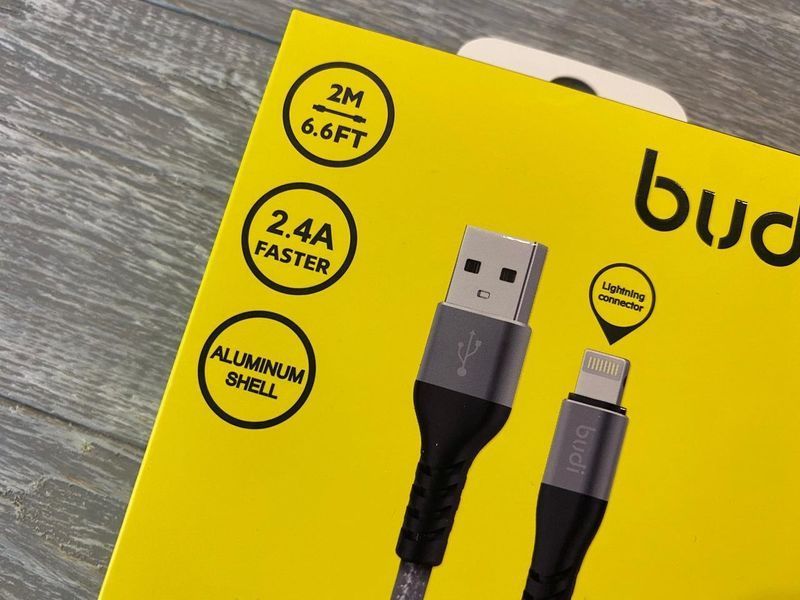 USB кабель Budi на Lightning (2.4 А) 2m 81850 фото