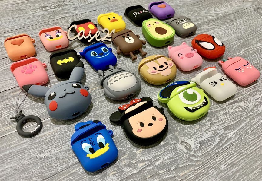 Чохол 3D на навушники Airpods з карабіном (для аирподс) 017366 фото
