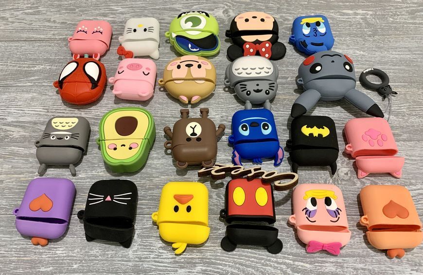 Чохол 3D на навушники Airpods з карабіном (для аирподс) 017366 фото