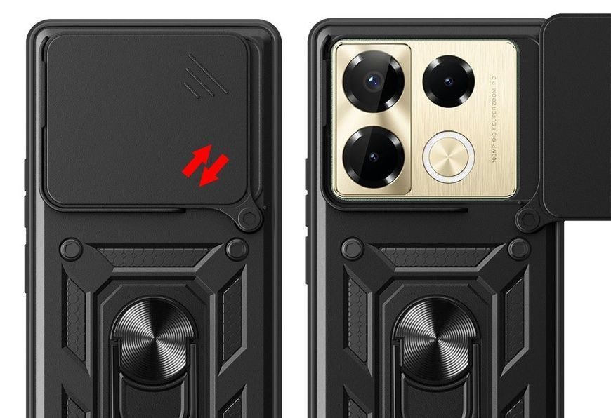 PC + TPU чехол Camshield Armor для Infinix Note 40 Pro Plus / красный 200434 фото