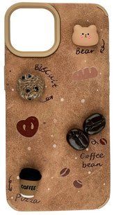 Силіконовий 3D чохол Coffee для iPhone 15 / коричневий 202802 фото