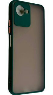 TPU чехол накладка Matte Color Case для Realme C30 темно-зеленый 092637 фото