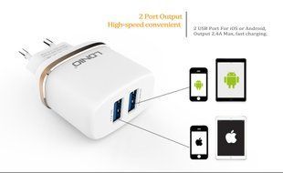 Мережеве ЗП LDNIO DL-AC52 на 2USB для iPhone 5/6 (2,4A) 51173 фото