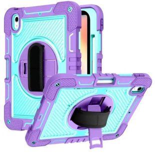PC + TPU чехол Carbon Armor Cover Tablet на Samsung Galaxy Tab S11 (11") / бирюзовый+фиолетовый 100600 фото