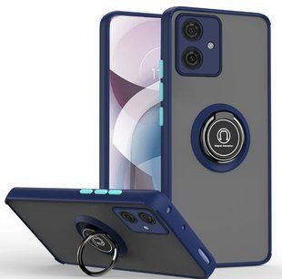TPU чохол накладка Matte Ring Magnit для Motorola G54 синій 094793 фото