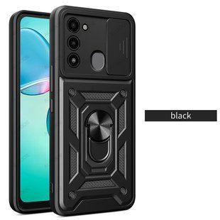 PC + TPU чехол Camshield Armor для Tecno Spark 8C / черный 093609 фото