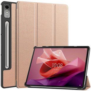 Кожаный чехол книжка Crazy Horse для Lenovo Tab P12 (12.7") / rose gold 093865 фото