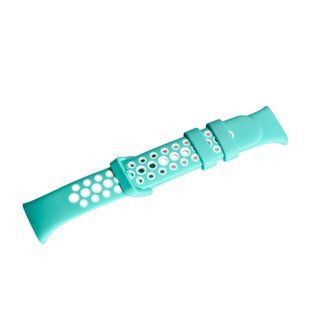 Ремешок браслет Perforation на Xiaomi Mi Smart Band 7 Pro Dark Green and White 91030 фото