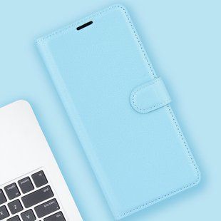 Шкіряний чохол-книжка Lichee для Xiaomi Redmi 12 блакитний 090729 фото
