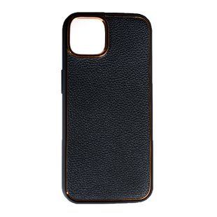 TPU чохол Leather New на iPhone 14 Plus (на айфон 14 плюс) чорний 086709 фото