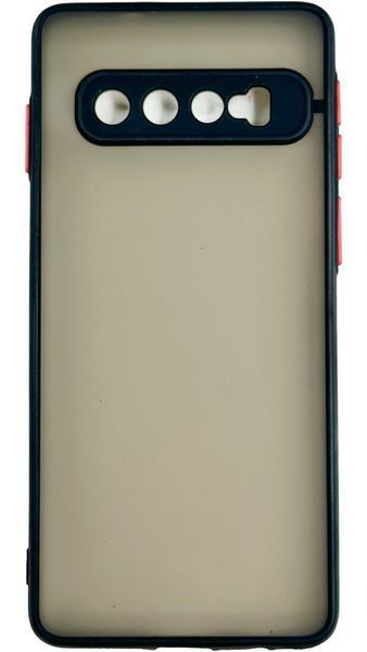 TPU чехол накладка Matte Color Case для Samsung Galaxy S10 Plus черный 092237 фото