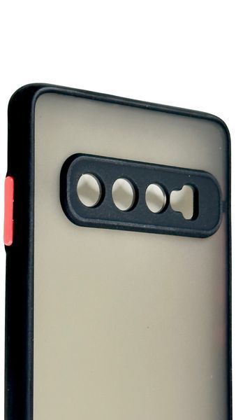 TPU чехол накладка Matte Color Case для Samsung Galaxy S10 Plus черный 092237 фото