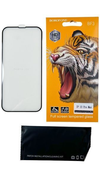 Захисне скло Borofone на IPhone 13 Pro Max (на айфон 13 про макс) чорний 087104 фото