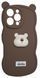 Силиконовый 3D чехол Hello Bear для iPhone 14 Pro / brown 202495 фото 1