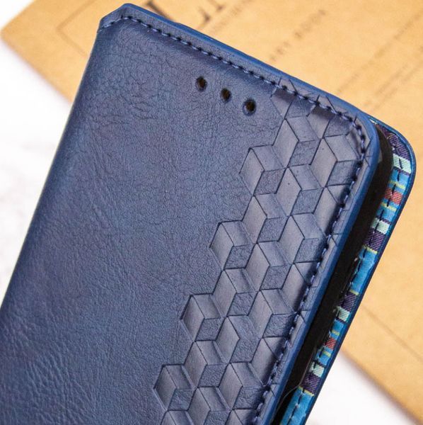Кожаный чехол книжка Cubic для Xiaomi Redmi Note 12 Pro (5G) / синий 201362 фото