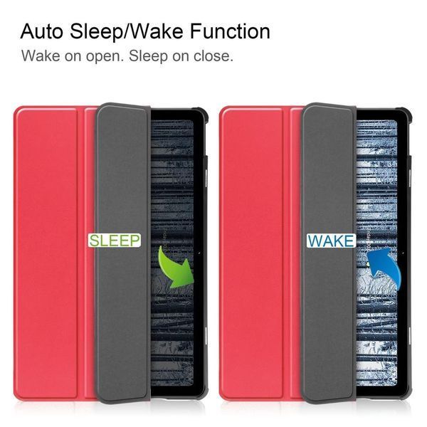 Шкіряний чохол книжка Crazy Horse для Nokia T21 червоний 90030 фото