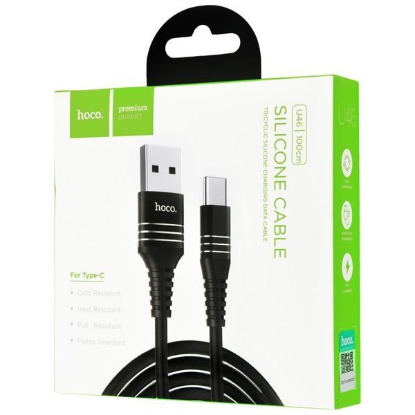 USB-кабель на Type-C Hoco U46 Tricyclic (1m) (2 кольори) 16681 фото