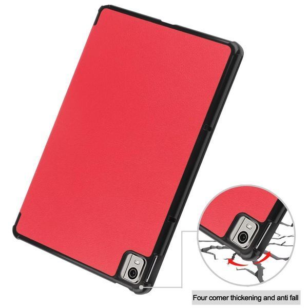 Шкіряний чохол книжка Crazy Horse для Nokia T21 червоний 90030 фото