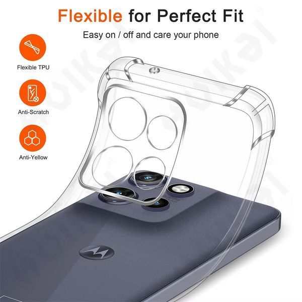 Противоударный чехол WXD для Motorola G75 (5G) / прозрачный 098861 фото