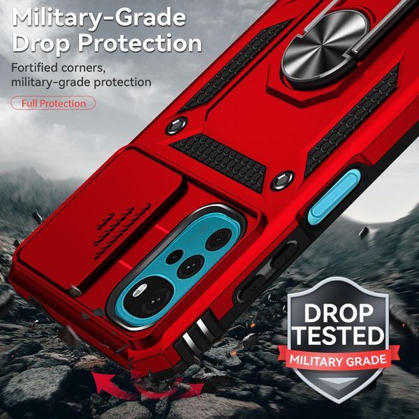 PC + TPU чохол Camshield armor для Motorola G22 / червоний 89377 фото