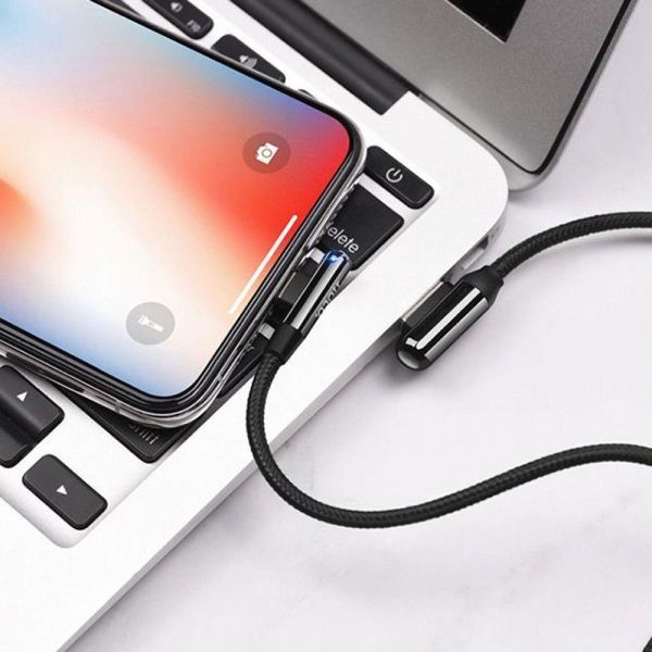USB кабель Hoco U77 Excellent Elbow Lightning Cable (1.2m) (2 вида) 80600 фото