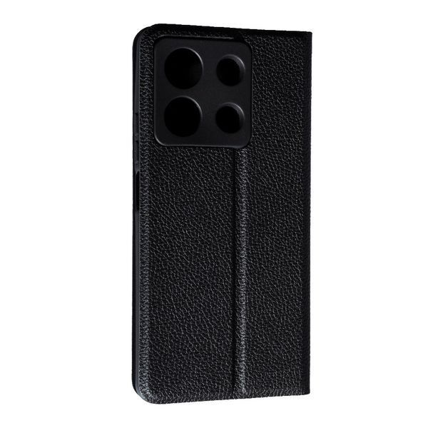 Шкіряний чохол книжка Fibra case на Xiaomi Redmi Note 13 (5G) / чорний 095868 фото