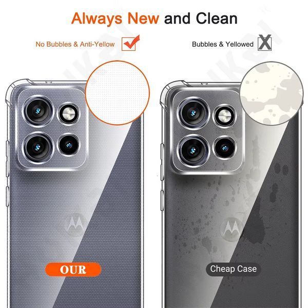 Противоударный чехол WXD для Motorola G75 (5G) / прозрачный 098861 фото
