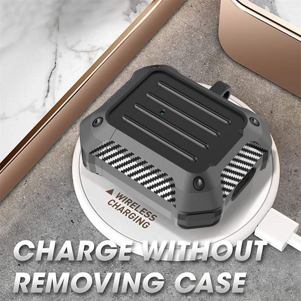 Силіконовий чохол Shockproof case для AirPods 3 (2021) чорний 089706 фото