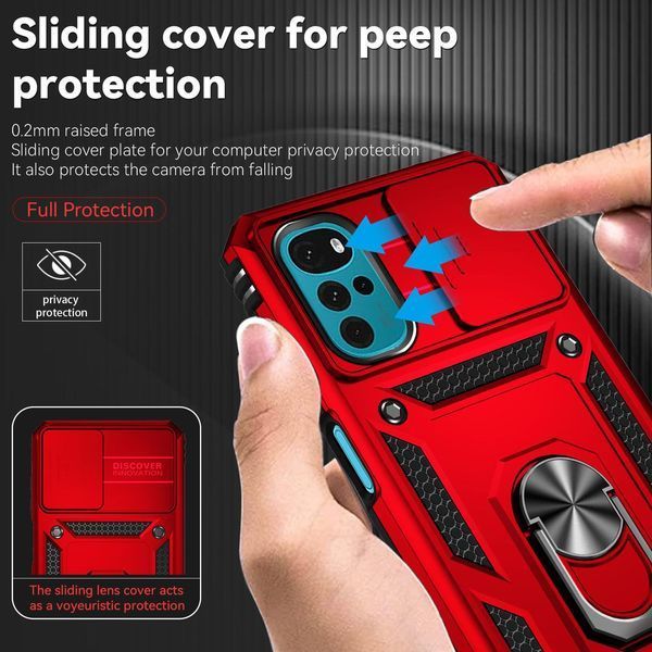 PC + TPU чохол Camshield armor для Motorola G22 / червоний 89377 фото