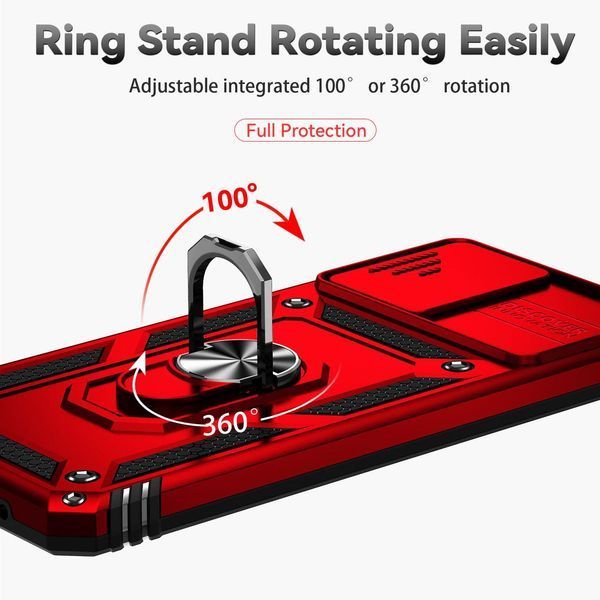 PC + TPU чохол Camshield armor для Motorola G22 / червоний 89377 фото