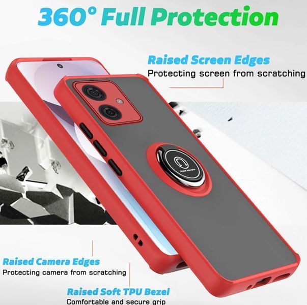 TPU чохол накладка Matte Ring Magnit для Motorola G54 синій 094793 фото